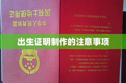 封开出生证明制作的注意事项